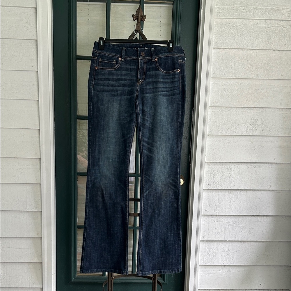 American Eagle Outfitters Dark Wash Original Boot Cut Jeans size 10 Long
